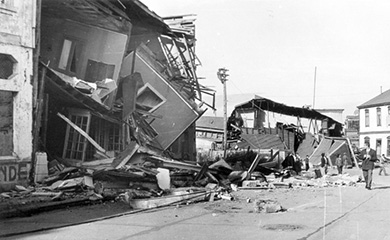 Tras el fuerte terremoto 1960